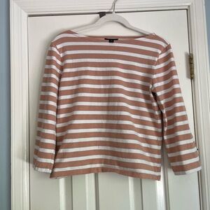 J. Crew Striped Boat Neck Top XS